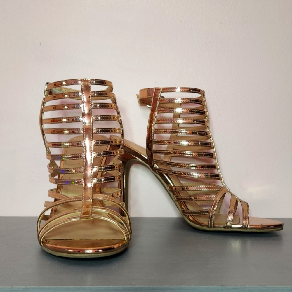 Christian Siriano for Payless Rose Gold Strappy Gladiator Pumps